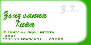 zsuzsanna kupa business card